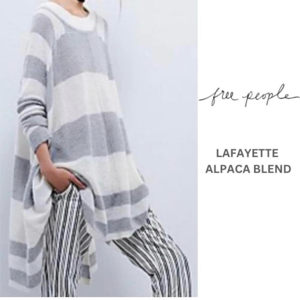Free People Alpaca Lafayette
Sweater dress  Oversized-SzXs  Like New Black-Blue​ - Picture 3 of 9
